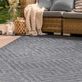 thumbnail image 7 of Superior Modern Geometric Indoor/Outdoor Area Rug, Grey, 6' x 8' 10", 7 of 7