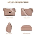 thumbnail image 5 of URSOFINE Quilted PU Leather Crossbody Bag for Women - Multi-Pocket Shoulder Bag with Adjustable Geometric Strap, 5 of 8