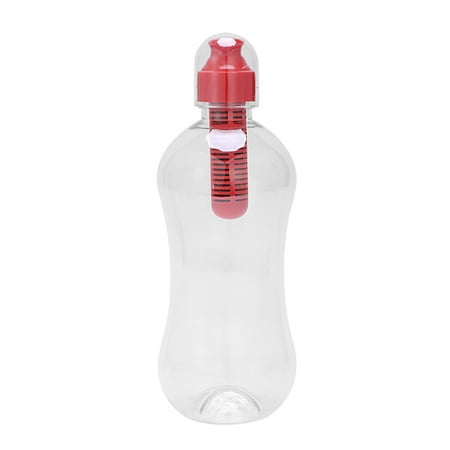 

550ML Outdoor Water Bobble Hydration Filter Bottle Filtered Drinking Red