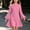 Hot Pink, variant on Girls Trendy Ribbed Dresses Casual Crewneck Flowy Flared Long Sleeve Kids Fall Winter Dresses Red 5-14
