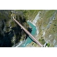 thumbnail image 2 of Wall, David 32x23 Black Ornate Wood Framed with Double Matting Museum Art Print Titled - Historic Skippers Suspension Bridge (1901)-above Shotover River-Skippers Canyon-Queenstown, 2 of 4