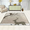 thumbnail image 3 of SKYSONIC Deer Squirrel in Winter Lightweight Area Rugs Carpet Mats Floor Rug Home Decor for Kids Room Living Room 63x48 inches, 3 of 6