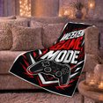 thumbnail image 6 of Energetic Weekend Game Mode Gamer Art, Cozy Friendship Quote Scene, Warm Flannel Blanket for Living Room and Reading Nook, Art Lovers Friendship Gift, Artistic Home Decor, 6 of 9