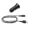 thumbnail image 3 of blackweb Dual-Port 3 FT USB-C to USB Cable Car Charging Kit (Black), 3 of 4