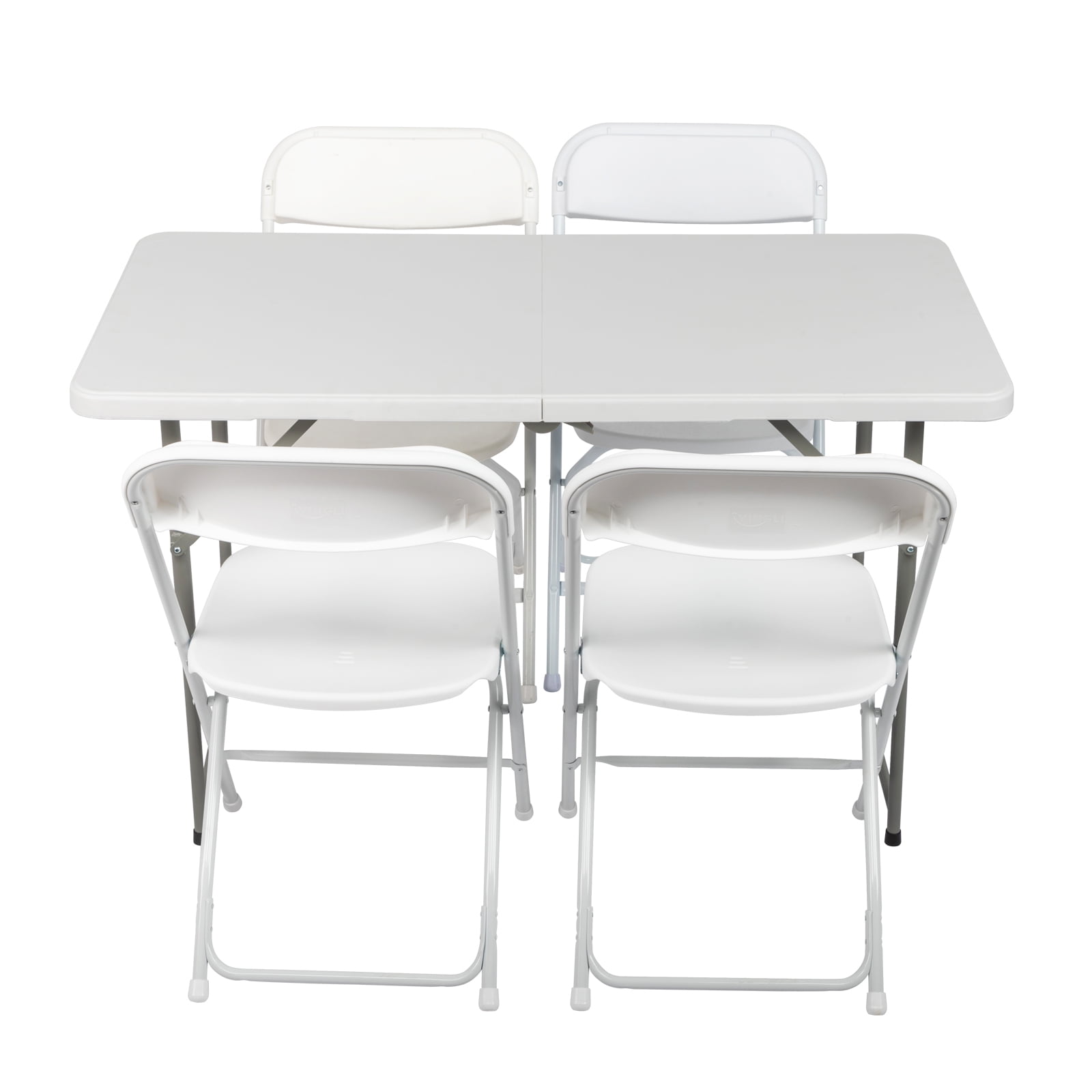 4FT Foldable Liftable HDPE Patio Table Sturdy Steel Legs Adjustable Height Outdoor Garden Space Saving Portable Dining Side Table