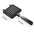 thumbnail image 6 of Waffle Baking Mold, Household Kitchen Gas Non-Stick Traditional Waffle Maker Pan, Stove Top Waffle Maker Baking Mold Pan Deep Fill Non-stick Plate Waffle Bakeware, Waffle Press Plate Baking Tool, 6 of 11
