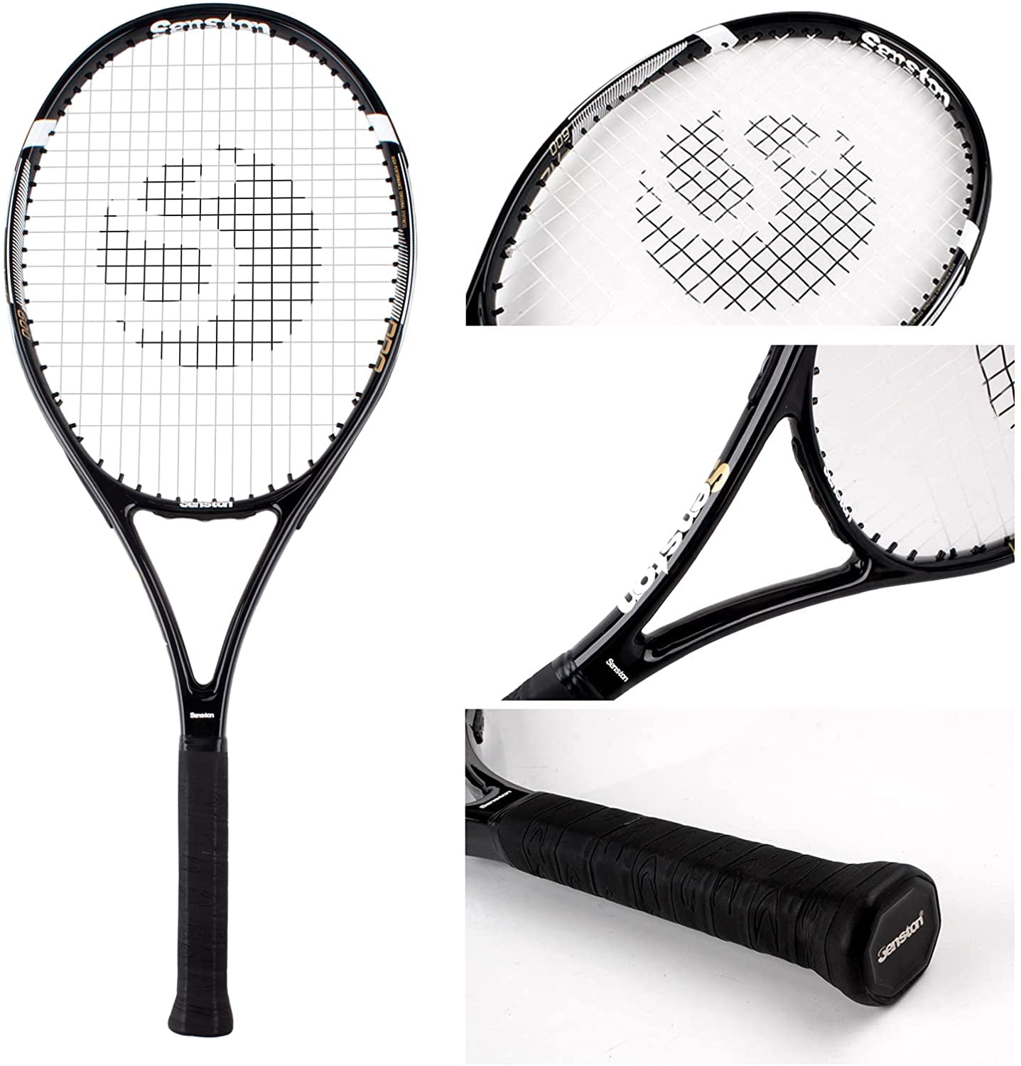 Tennis Rackets for Adults 27 inch Tennis Racquets - 2 Player Tennis Racket Set with 3balls,2 Grips, 2 Vibration Dampers