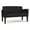 Castillo Black, variant on Belmont Lounge Lobby Reception Waiting Loveseat / Walnut Wood Legs / Black