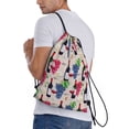 thumbnail image 3 of Drawstring Backpack - Wine Print No.J939 Splash Proof Small Drawstring Gym Bag for Women Men, Cinch Sports String Bag Backpack for Travel Swimming Beach, 3 of 8