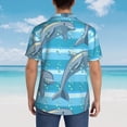 thumbnail image 6 of Daiia Dolphin Hawaiian Shirt for Men Gentle Cotton Regular Short Sleeve Casual-X-Large, 6 of 9