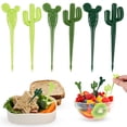 thumbnail image 2 of Monstrate Paquete de 6 tenedores de frutas, palillos de ensalada de fiesta de plástico, palitos de aperitivos, decoración lavable para Cocina y Comedor, 2 of 6