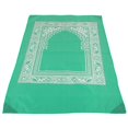 thumbnail image 4 of Alfombra de oración musulmana, manta con 4 esquinas de hierro de estabilización y brújula para viajar al aire libre, verde claro, 4 of 5