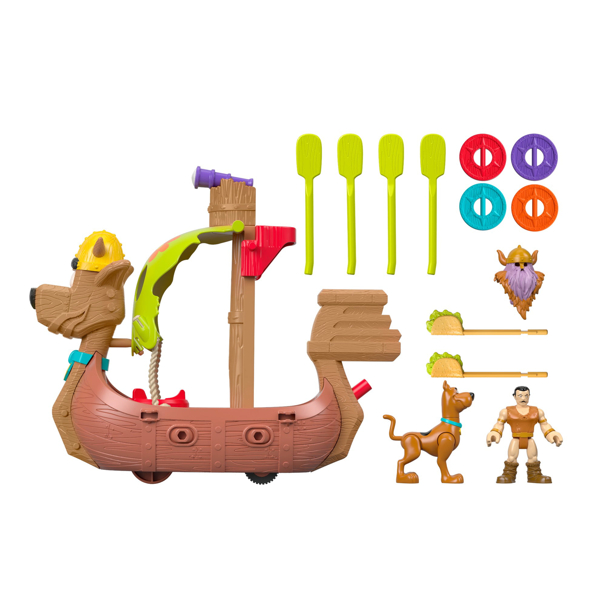Fisher Price Imaginext New Scooby Doo Viking Ship Ghost Taco Boat Pirate Toy