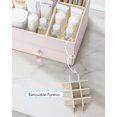 thumbnail image 5 of akeup Organzier,Vanity Organizer with Drawers, PU Leather Skincare Organizer Perfume Organizer,Large Cosmetic Display Case for Lipstick,Brushes Gifts for Women-Apricot White, 5 of 17