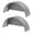 Gray, variant on Ladcaser 2 Pack Single Axle Trailer Fenders with Fender Backs, Fits for 14" to 16" Wheels, 32"x9"x15" Trailer Fender Replacement for Car Hauler, Cargo, Utility, Landscape Trailers