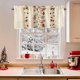 thumbnail image 5 of Christmas Curtains Embroidered Holiday Short Cafe Tier Panel Sheer Window Treatment Decor for Kitchen Living Room Seasonal Festive Decorations, 5 of 6