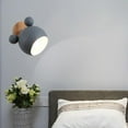 thumbnail image 4 of Luces de pared Sala de estar Apliques Iluminación Lámparas de noche de metal Decoración Lámpara de pared Niños Regalos de cumpleaños Hierro E27 Gris, 4 of 8