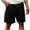 Black, variant on Men's Shorts Plus Size Elastic Waisted Solid Color Casual Beach Summer Shorts with Multi Pocket Army Green 2XL