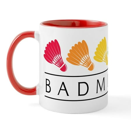 

CafePress - Rainbow Badminton Mug - 11 oz Ceramic Mug - Novelty Coffee Tea Cup