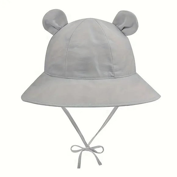 EHQJNJ Kids Hats for Outdoor Cartoon Bear Ears Wide Brim Fisherman Hat for 0 6 Years Adjustable Drawstring for Comfort and Style During Summer Activities Toddler Sun Hat Girl 4T