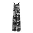 thumbnail image 5 of Awdenio Women's Jumpsuits, Rompers & Overalls Camouflage Printed Jumpsuit Casual Button Pocket Sleeveless Wide Leg Trousers, 5 of 7