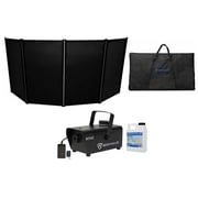 Rockville RFAAB DJ Event Facade Booth+Travel Bag+Scrim+Fog Machine+Gallon Fluid