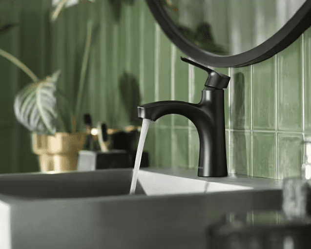 MOEN 84516BL Findlay Single-Handle Single-Hole Bathroom Faucet in Matte Black