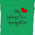 thumbnail image 4 of Inktastic My Heart Belongs Firefighter Girls Baby Bodysuit, 4 of 5