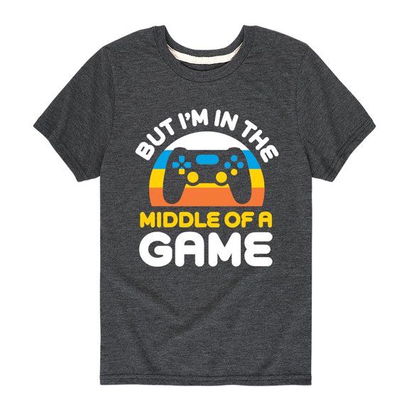 Instant Message - But Im In The Middle Game - Toddler And Youth Short Sleeve Graphic T-Shirt