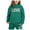 Dark Green, variant on Hienoo Girls Outfits Letter Print Casual Hoodie and Jogger Pants Sweatsuit, Sizes 2-3