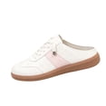 thumbnail image 3 of IEMIEMIEM Backless Trainers for Women Slip-On Mule Sneakers Breathable Open Back Lace-Up Casual Walking Shoes Retro Tennis Shoes 8 wide, 3 of 6