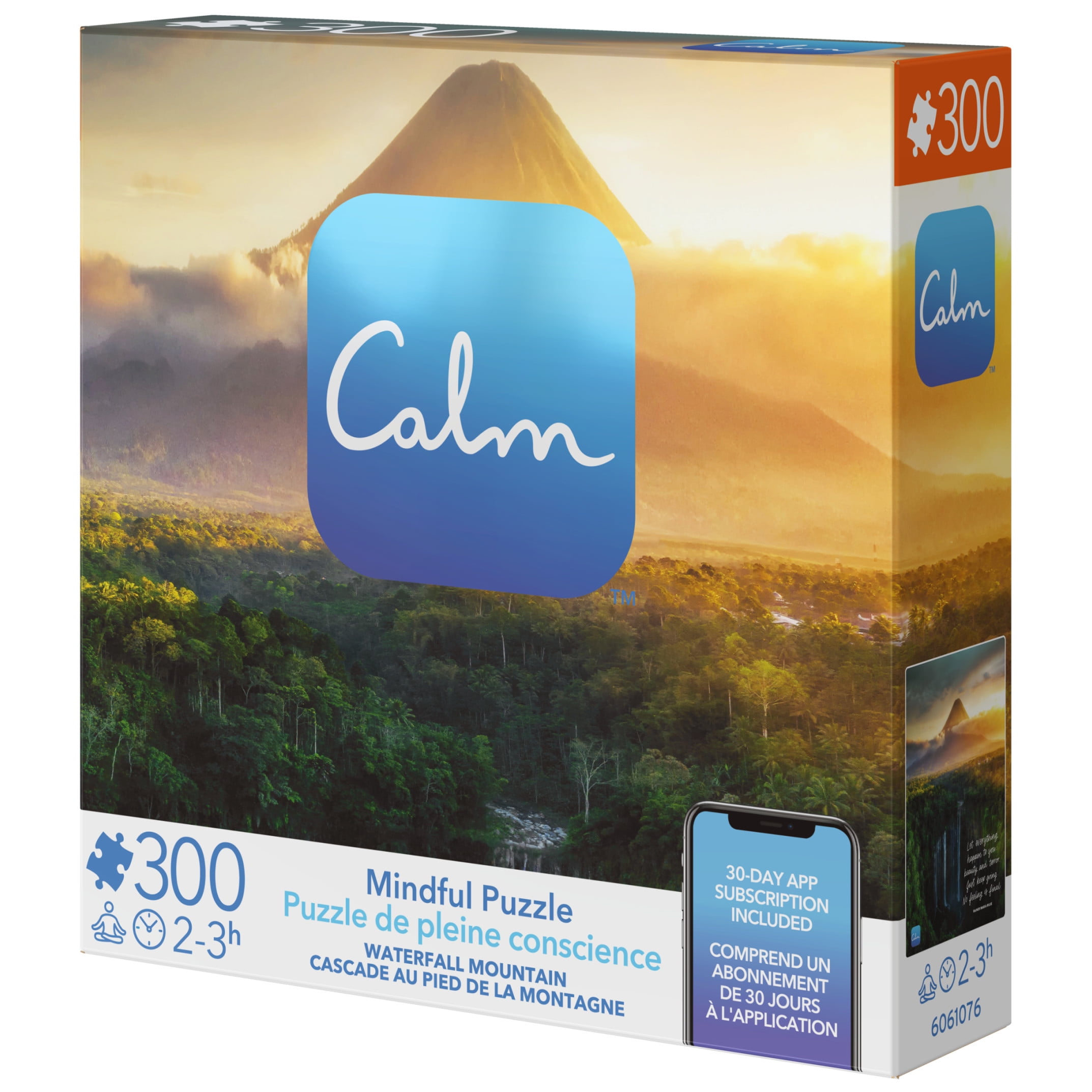 300-Piece Calm Jigsaw Puzzle for Stress Relief, Waterfall Mountain