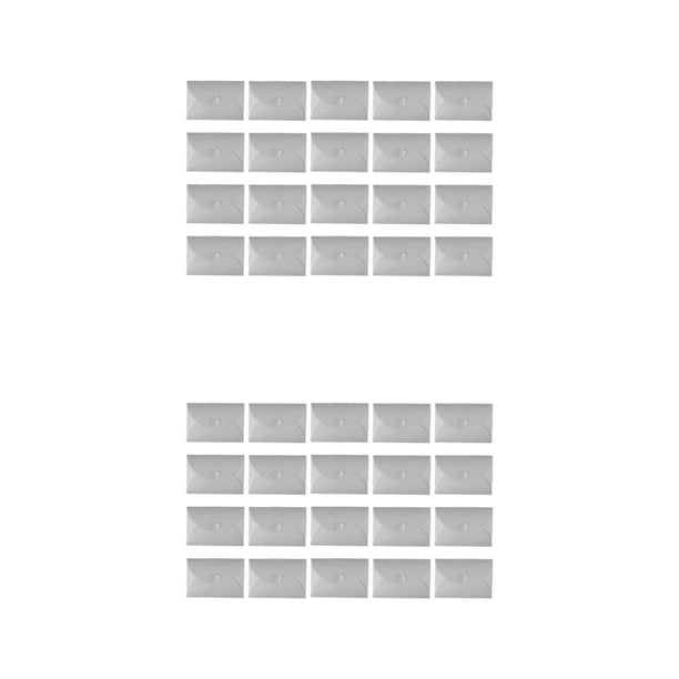 Toystoory 50 sobres de papel Kraft ecológicos, para ocasiones especiales, fáciles de sellar, reciclables, gris plateado, 155 x 105 mm (M). gris-plata 155*105mm (M) 2Conjunto