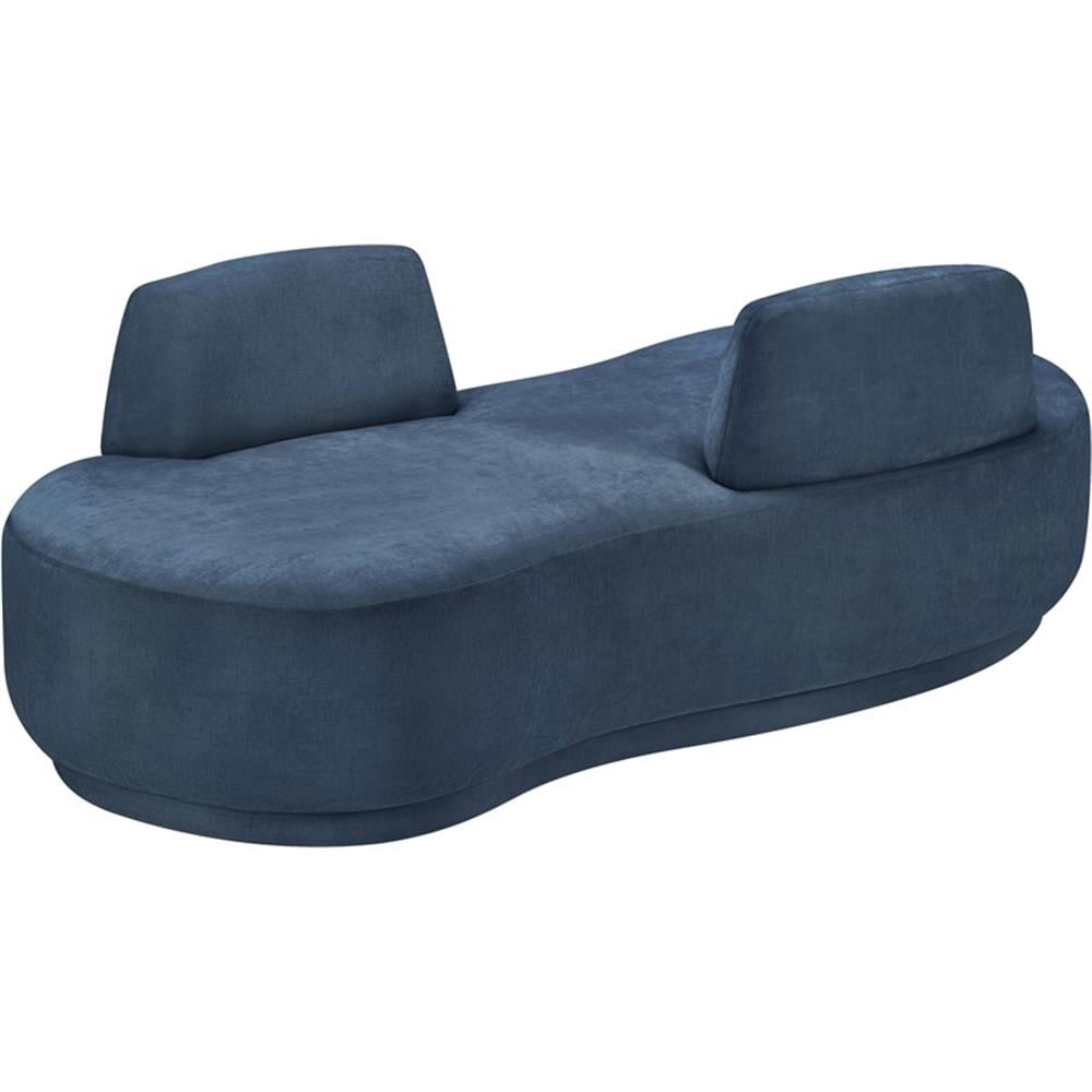 Meridian Furniture Argyle Light Blue Chenille Fabric Chaise/Loveseat