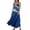 Royal Blue, variant on Women's Flowy Casual Sleeveless Dress with Patriotic Theme, Lightweight Long Sundress, Pocket Design for Beach Vacations and Outdoor Activities,Blue L