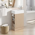 thumbnail image 2 of Aukfa 18.6" Bathroom Vanity with Sink Combo, Modern Storage Cabinet with Two-tier Shelves, Natural Brown, 2 of 8