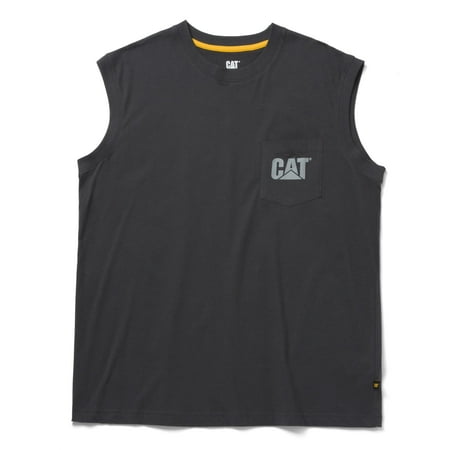 Caterpillar Men's Trademark Sleeveless T-Shirt, Dark Shadow, Extra Large