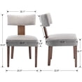 thumbnail image 3 of Sillas de Comedor RIVOVA Juego de 6 Estilo Mid Century en Cuero Sintético Gris, 3 of 8