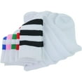 thumbnail image 6 of ToBeInStyle Women's Pack of 6 Knee High Socks - Full Body White Socks with Triple Colored Stripes, 6 of 7
