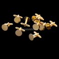 thumbnail image 4 of 10 Pièces Mens Boutons de Manchette Dos Blancs pad Boutons de Manchette Résultats Bijoux 15mm Or, 4 of 6