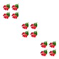 thumbnail image 1 of Inteprter 4X flores artificiales Real Touch 9 cabezas ramo falso boda falso tulipanes flor planta interior exterior jardín suministros rosa Type1 NO1, 1 of 6