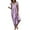 Purple, variant on CAIXIA Women'S Robes Elegant Women's Satin Sleepwear Long Loose Fit Nightgown V-Neck Short Sleeve Lace Trim Home Dress