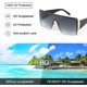 thumbnail image 4 of Oversized Square Sunglasses For Women Men One Piece Shades Metal Rivet Unique Female Eyewear B2767, 4 of 4