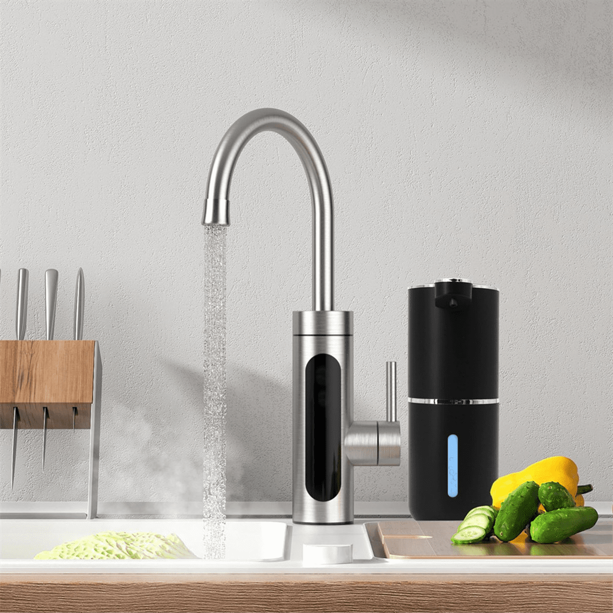 Liquid Soap Dispenser, Automatic Soap Dispenser,400ml Automatic Soap Dispenser Touchless, for Bathroom, Kitchen,Hotel,1 * Soap Dispenser 1 * USB Cable,Black