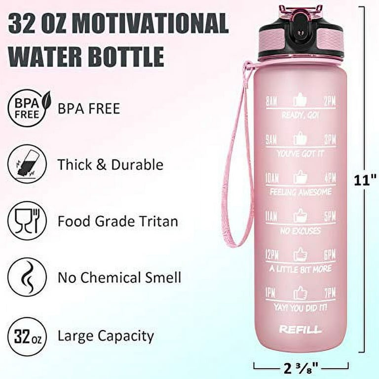 Motivational Water Bottle 32 Oz with Straw & Time Marker, BPA Free &  Leakproof Tritan Portable Reusable Fitness Sports Water Jug - China PC Water  Bottle and Water Bottle with Straw price