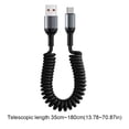 thumbnail image 2 of Cable 27W Telescópico Cable de carga rápida 6A Resorte USB (Tipo C+para Apple), 2 of 5