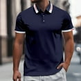 thumbnail image 2 of RMGVDSD Mens Knit Polo Shirts Lapel Button Open Collar Men's Casual Loose Comfortable Trendy Business Short Sleeve Polo Shirt Lightweight Athletic Shirts, 2 of 9