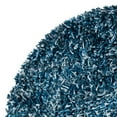 thumbnail image 4 of SAFAVIEH Rio Kynaston Solid Polyester Shag Area Rug, Navy/Ivory, 6' x 6' Round, 4 of 8