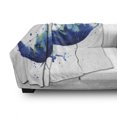 thumbnail image 3 of Blue Soft Flannel Fleece Throw Blanket, Watercolor Style Effect Floral Design Abstract Art Cornflower Illustration, Cozy Plush for Indoor and Outdoor Use, 50" x 60", Pale Blue and Blue, by Ambesonne, 3 of 6