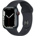 thumbnail image 1 of Apple Watch Série 7 Aluminium 41 mm (GPS + Cellulaire) Noir Minuit (Grade B), 1 of 3